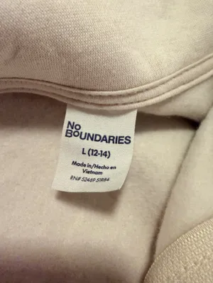 No Boundaries Cream Quarter-Zip Cropped Sweatshirt thumbnail 3