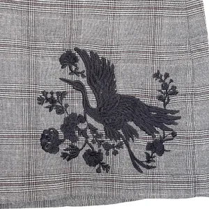 Loft Womens Skirt Embroidered Duck Plaid Preppy Minimalist Minimal Office Sz 2 thumbnail 5