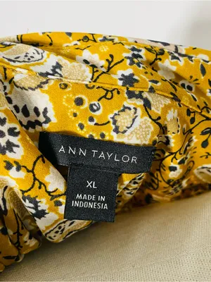 ANN TAYLOR Mustard Floral Shirt thumbnail 5