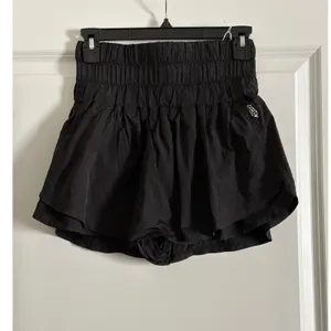 Free People Black Way Home Skort Smocked High Waist Active Athleisure Small thumbnail 3