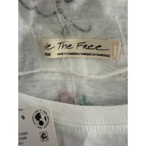 Free People We The Free Nina Boheme Floral Printed Tee Ivory Women's Size Large thumbnail 10