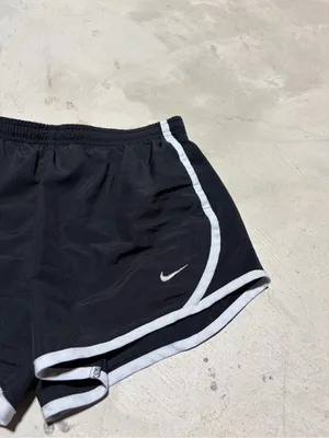 Nike Women's Black Shorts with White large thumbnail 2