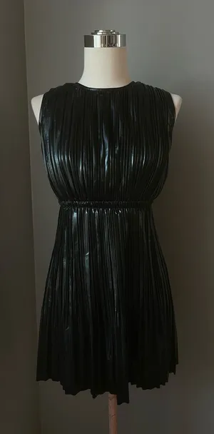 MIA Black Sleeveless Pleated Mini Dress thumbnail 1