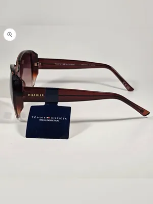Tommy Hilfiger WP OL632 Butterfly Sunglasses Brown Crystal Frame Gradient Lens thumbnail 4