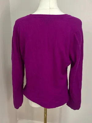 Charter Club Cashmere Charter Club Womens Large V Neck 100% Cashmere Sweater thumbnail 3