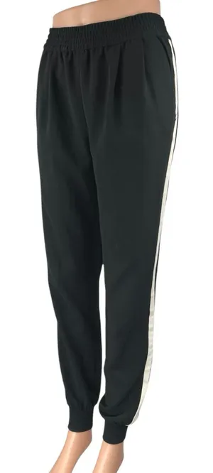 Joie Women Black White High Waisted Pull On Athletic Jogger Sweat Pants Size XS thumbnail 1