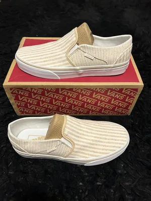 VANS Asher striped slip on shoes sneakers women’s 8 new thumbnail 7
