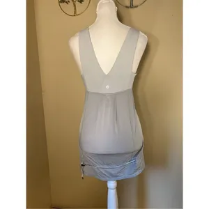 Lululemon Heathered Light Grey Wee Stripe Hustle & Bustle Tank Size 4 thumbnail 2
