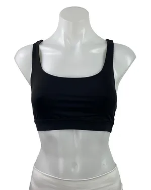 Lululemon Energy Black Sleeveless Strappy Cross Back Sports Bra Crop Tank Top S thumbnail 1