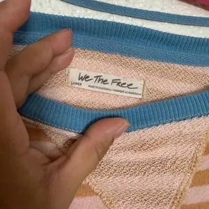 Free People We The Free Classic Striped oversized Crewneck Size Large thumbnail 6