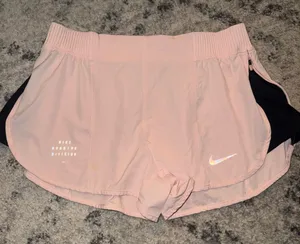 Nike Women's Soft Pink Athletic Shorts thumbnail 1