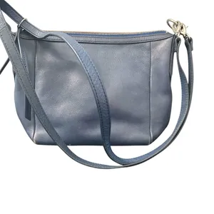 Fossil‎ Navy Blue Genuine Leather Crossbody Shoulder Handbag thumbnail 3