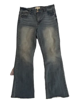 Harper Women's Slim Straight Jeans in Washed Blue thumbnail 1