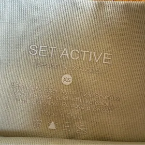 SET Active Oatmeal Seamless Workout Gym Leggings size‎ XS thumbnail 3