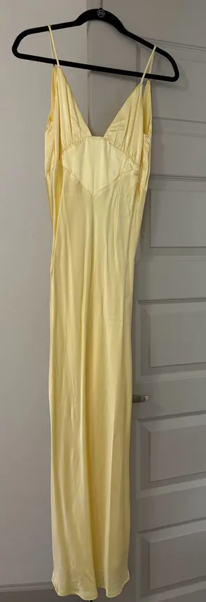 Butter Yellow Slip Dress Size 6 thumbnail 1