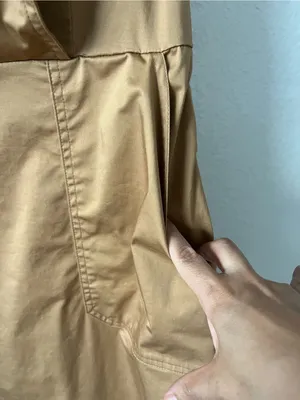 NEW Boston Proper Collared‎ Utility Midi Dress Iced Coffee Medium thumbnail 6