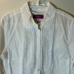 Talbots‎ The Oprah Magazine Collection Textured Pin Tuck Button Front Size 12 thumbnail 2