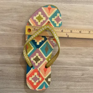 Vera‎ Bradley Flip Flops HACIENDA DIAMONDS Thong Sandals summer Sz 5 thumbnail 6