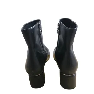 Franco Sarto Black Women's Square Toe Ankle Boots Chucky Heel Size US 9.5 thumbnail 4