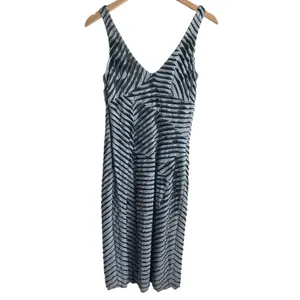 Nicole Miller Mini‎ Dress Women M Gray Black Ripple Bodycon Rave Y2K Retro Club thumbnail 3