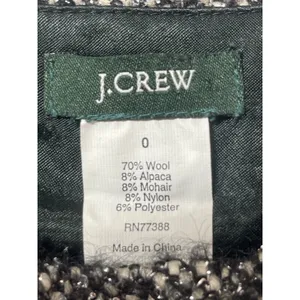 J.Crew Women Gray Wool Zip High Waisted Tweed Straight Pencil Mini Skirt Size 0 thumbnail 4