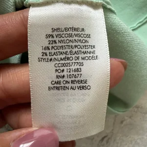 Alice + Olivia Mint Green Square Neck Knit Top Fitted Stretchy Dreamy Feminine S thumbnail 5
