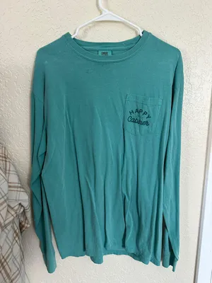 Comfort Colors Long Sleeve Teal Shirt thumbnail 1