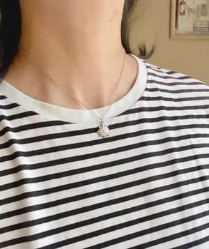 Handmade stainless steel sun boho retro vintage funky style necklace☀️ thumbnail 5