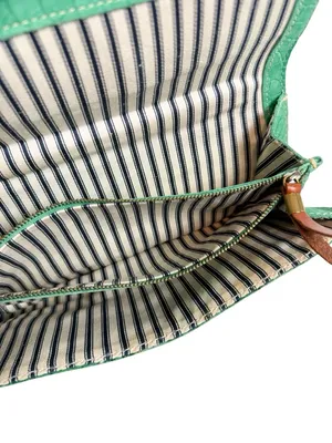 Madewell 1937 Accessories Green Suede Snakeskin Leather Wristlet Clutch Wallet thumbnail 8