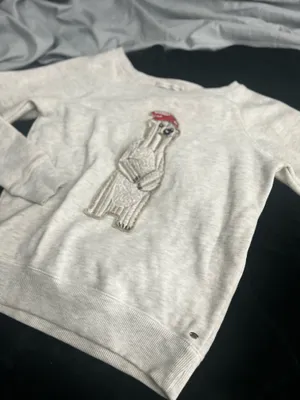 Embroidered American Eagle Christmas Sweater thumbnail 3