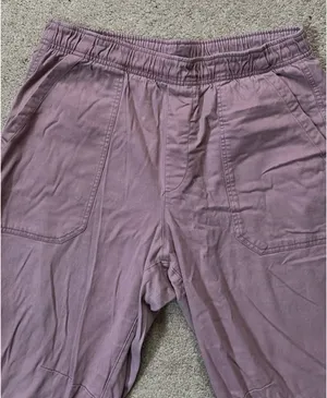 Old Navy Blush Pink, Elastic Waist, Utility Pants thumbnail 2