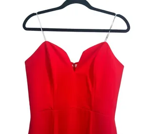 Amanda Uprichard x Revolve Cherri Strapless Maxi Gown In Crimson Red thumbnail 5