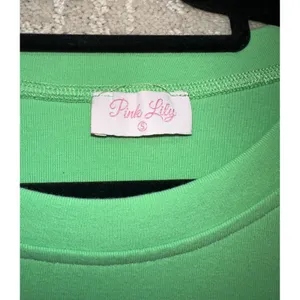 Pink Lily Mint Green Round Neck Casual Cotton Dress Cap‎ Sleeve Size S Tie Waist thumbnail 2