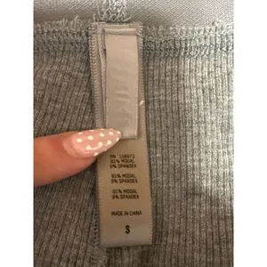 Skims Women's Gray Rib Knit High Waisted Lounge Nightwear Boxer Shorts Size S thumbnail 4