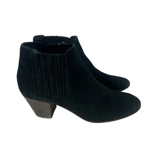 Aquatalia Suede Interior Zip Ankle‎ Boots Black 7.5 thumbnail 3