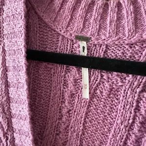 Free People Swingin Swing Cable Knit Vest Mini Sweater Dress Lilac Size Medium thumbnail 2