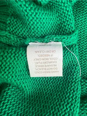 BRIT.NY Green Golf Love Embroidered Cotton Knit Crewneck Sweater Size M Preppy M thumbnail 6