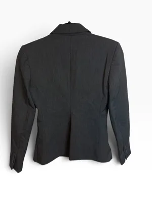 Express Charcoal Gray Single Button Stretch Blazer thumbnail 2