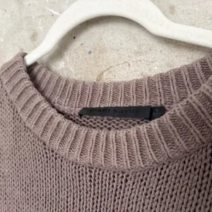 Jenni Kayne Boyfriend Crewneck Sweater in Taupe thumbnail 3