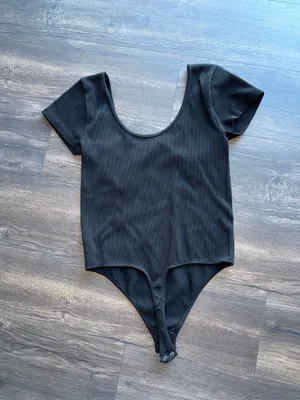 American Eagle Bodysuit Short Sleeve Black thumbnail 2