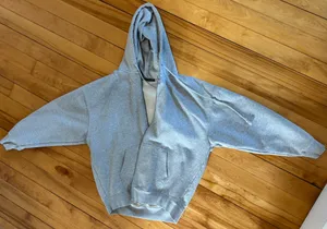 Grey Brandy Melville Zip-Up Hoodie Oversized thumbnail 1