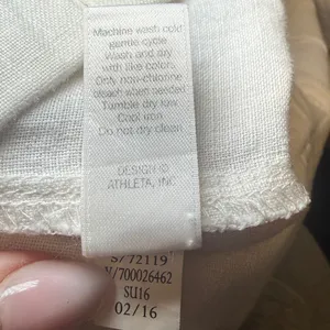 Athleta Womens White‎ 100% Linen Drawstring Crop Pants Large 54023 thumbnail 10