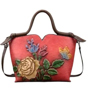 Vintage Style Embossed Satchel Multi thumbnail 1
