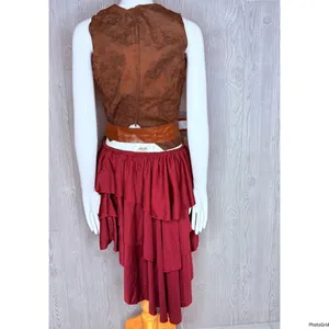 Eye candy Sexy Swashbuckler Captain Halloween costume shirt belt skirt L cosplay thumbnail 11
