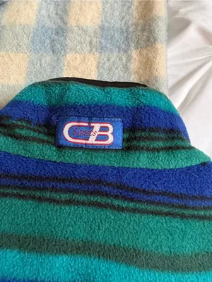 CB Sports Striped Teal & Blue Fleece Vest- Reversible thumbnail 4