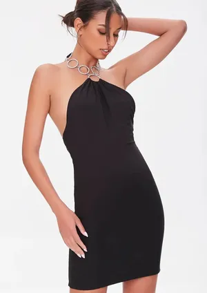 Forever 21 Black Halter Dress thumbnail 1
