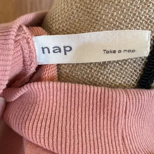 Nap Loungewear Peach Coral Oversized Sweatshirt Hi-Low Drawstring Hem Size Large thumbnail 6
