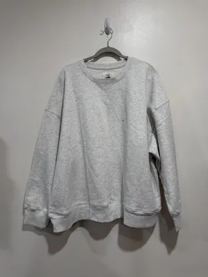 American Eagle Oversized Crewneck Sweatshirt Gray Size XXL thumbnail 2