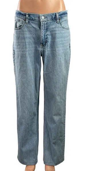 Abercrombie & Fitch Baggy Low Rise Light Wash Straight Leg Denim Jeans Pants 28 thumbnail 1