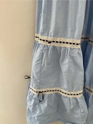 Light Blue Smocked Maxi Dress thumbnail 7